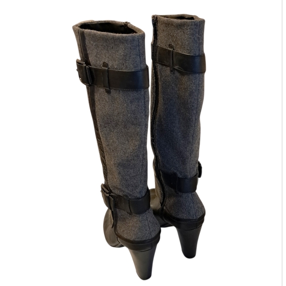 Eurosoft Black and Gray Heeled Boots for Women - Picture 3 of 12